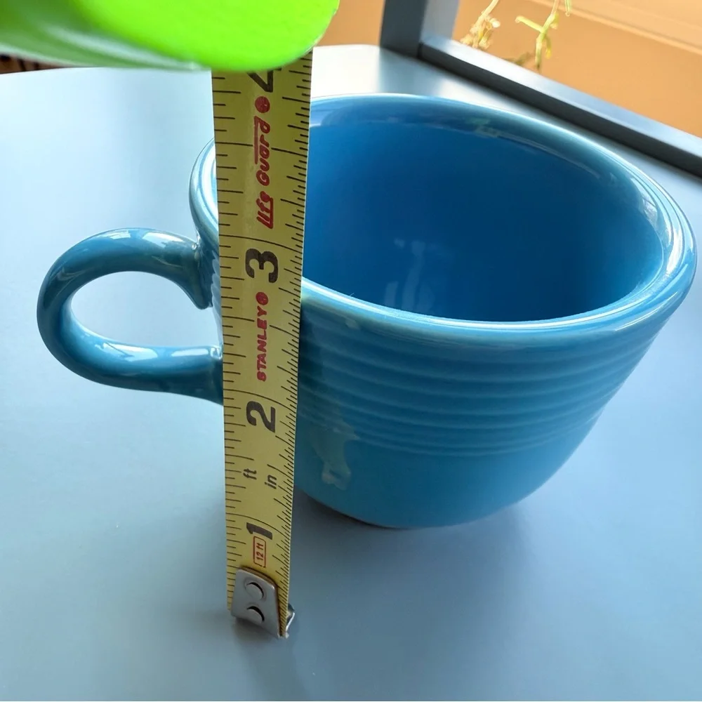 Vintage Fiestaware Small Coffee Cup, Turquoise Blue Color, EUC